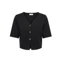 JDY Astra 3/4 ærmet cardigan - Sort