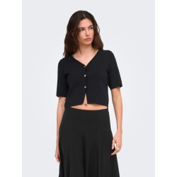 JDY Astra 3/4 ærmet cardigan - Sort