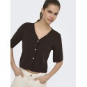 JDY Astra 3/4 ærmet cardigan - Coffee Bean