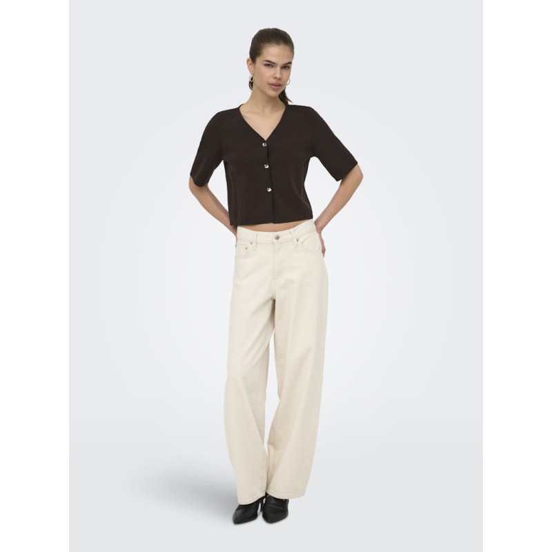 JDY Astra 3/4 ærmet cardigan - Coffee Bean