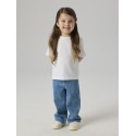 NAME IT Mini Rose brede printet jeans - Medium Blue Denim