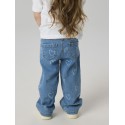 NAME IT Mini Rose brede printet jeans - Medium Blue Denim