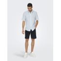 ONLY & SONS Caiden S/S Hør Skjorte - Cashmere Blue