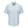 ONLY & SONS Caiden S/S Hør Skjorte - Cashmere Blue