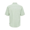 ONLY & SONS Caiden S/S Hør Skjorte - Quiet Green