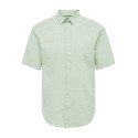 ONLY & SONS Caiden S/S Hør Skjorte - Quiet Green