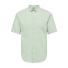 ONLY & SONS Caiden S/S Hør Skjorte - Quiet Green