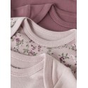 NAME IT Baby Body 3-pak Violetflower - Violet Ice