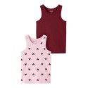 NAME IT Mini Tank top 2-pak Cutie Heart - Parfait Pink