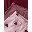 NAME IT Mini Tights 3-pak Cutie Hearts -  Parfait Pink
