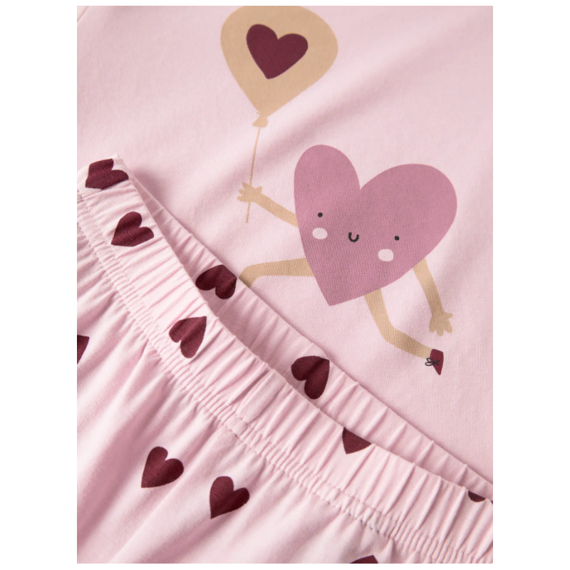 NAME IT Mini Pyjamassæt Cutie Hearts - Parfait Pink