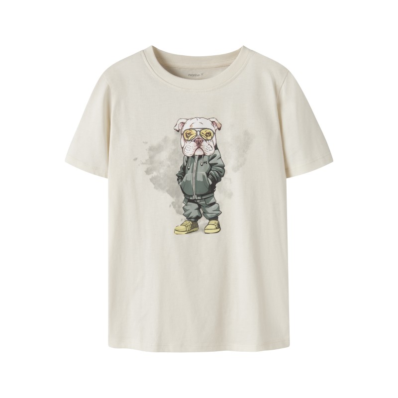 NAME IT Kids Legu kortærmet T-shirt - Antique White