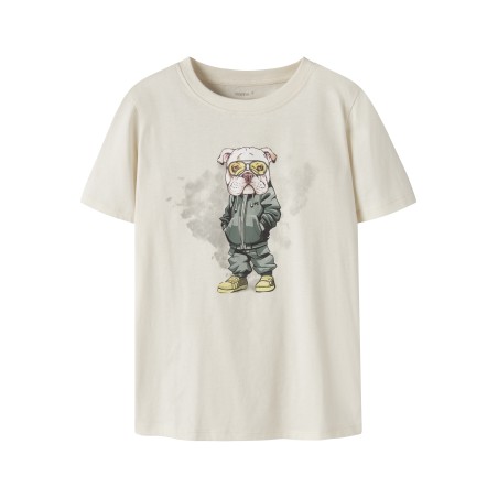 NAME IT Kids Legu kortærmet T-shirt - Antique White