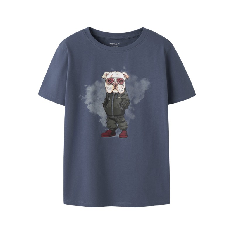 NAME IT Kids Legu kortærmet T-shirt - Vintage Indigo