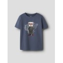 NAME IT Kids Legu kortærmet T-shirt - Vintage Indigo