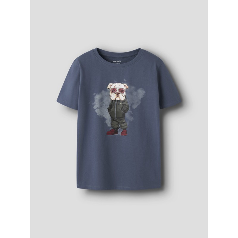 NAME IT Kids Legu kortærmet T-shirt - Vintage Indigo