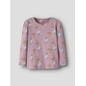 NAME IT Mini Jemina Paw langærmet bluse - Lilas