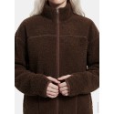 PIECES Sadia Teddy jakke - Hot Fudge