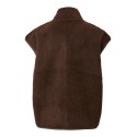 PIECES Sadia Teddy Vest - Hot Fudge