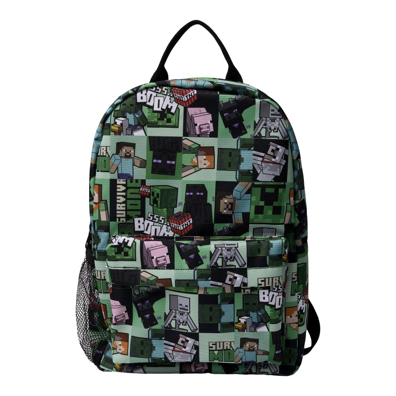 NAME IT Kids Jonk Minecraft rygsæk - Sort