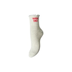 PIECES May ankelstrømper - Light Grey Melange
