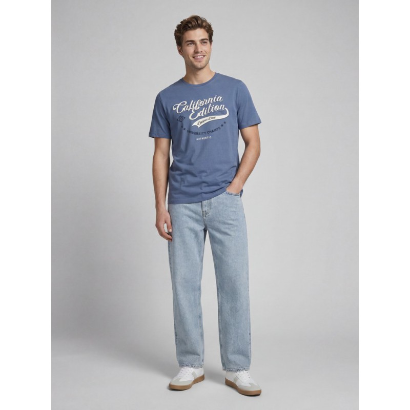 JJ REBEL Felix kortærmet T-shirt - Vintage Indigo