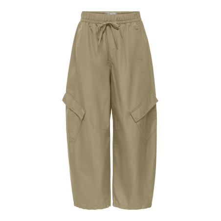 ONLY Ayana barrel cargo bukser - Olive Gray