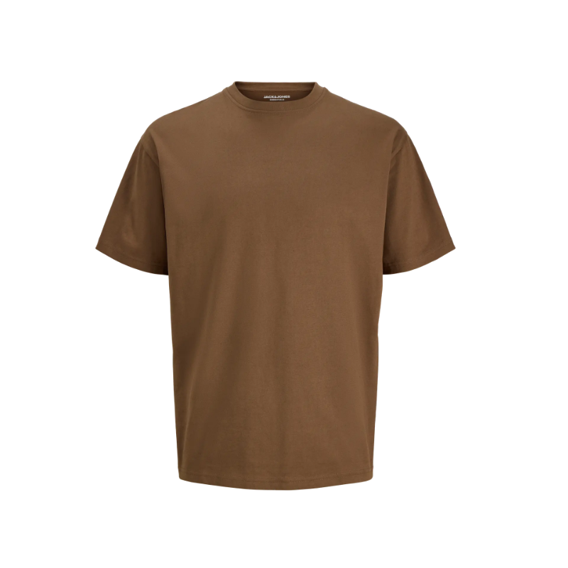 JACK & JONES Organic relaxed kortærmet T-shirt - Cocoa