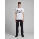 JJ REBEL Mario kortærmet T-shirt - Hvid