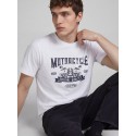 JJ REBEL Mario kortærmet T-shirt - Hvid