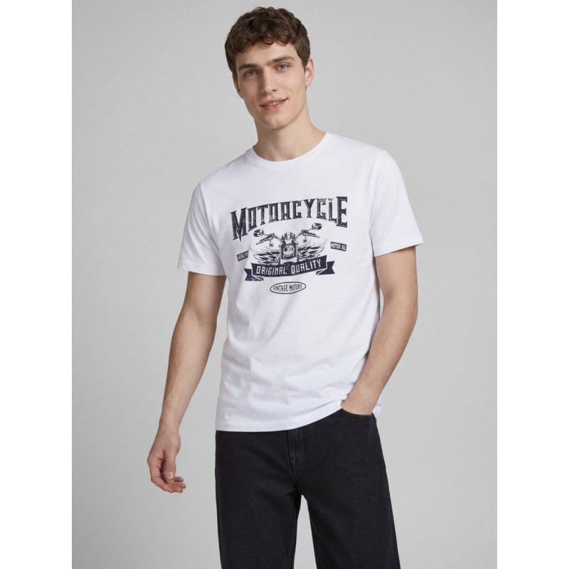 JJ REBEL Mario kortærmet T-shirt - Hvid