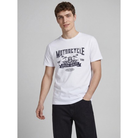 JJ REBEL Mario kortærmet T-shirt - Hvid