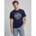 JJ REBEL Mario kortærmet T-shirt - Navy Blazer