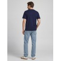 JJ REBEL Mario kortærmet T-shirt - Navy Blazer