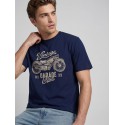 JJ REBEL Mario kortærmet T-shirt - Navy Blazer