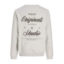 JACK & JONES Junior Norrebro Typo Sweatshirt - White Melange