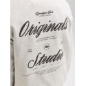 JACK & JONES Junior Norrebro Typo Sweatshirt - White Melange