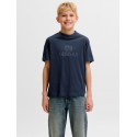 JACK & JONES Junior Frederiksberg Monogram T-shirt - Sky Captain