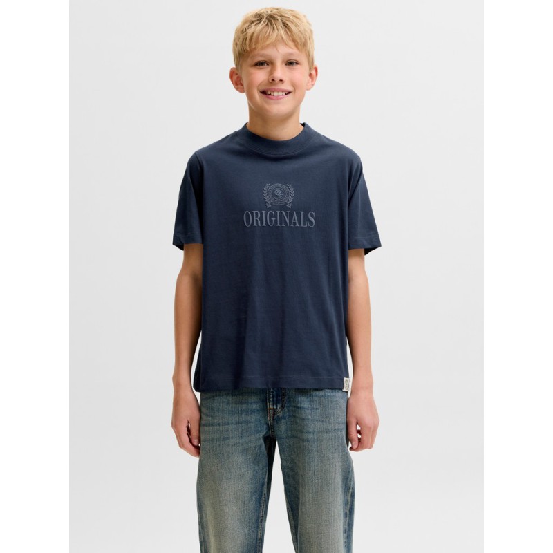 JACK & JONES Junior Frederiksberg Monogram T-shirt - Sky Captain