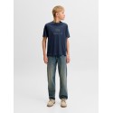 JACK & JONES Junior Frederiksberg Monogram T-shirt - Sky Captain