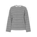 PIECES Sadie langærmet bluse - Cloud Dancer / Sort
