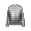 PIECES Sadie langærmet bluse - Cloud Dancer / Sort