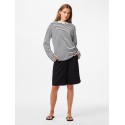 PIECES Sadie langærmet bluse - Cloud Dancer / Sort