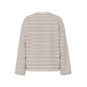 PIECES Sadie langærmet bluse - Cloud Dancer / Fossil