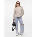 PIECES Sadie langærmet bluse - Cloud Dancer / Fossil