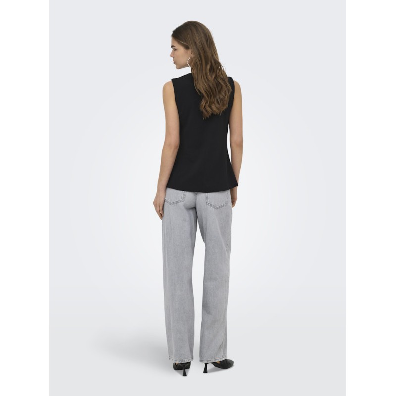 ONLY Aja-Yo fitted tailor vest - Sort