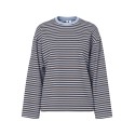 PIECES Sadie langærmet bluse - Cashmere Blue / Hot Fudge