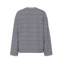 PIECES Sadie langærmet bluse - Cashmere Blue / Hot Fudge