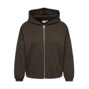 ONLY CARMAKOMA Carlett lynlås scuba hoodie - Bracken
