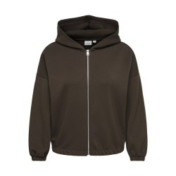 ONLY CARMAKOMA Carlett lynlås scuba hoodie - Bracken